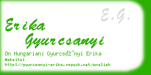 erika gyurcsanyi business card